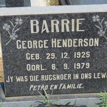BARRIE George Henderson 1925-1979