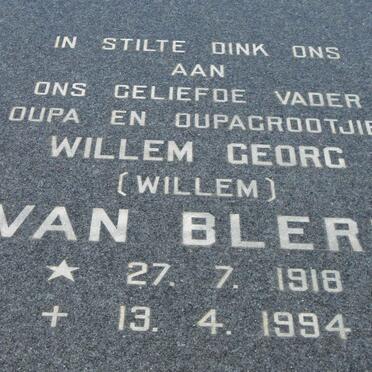 BLERK Willem Georg, van 1918-1994