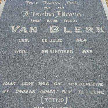BLERK Elsebia Maria, van nee ROOS 1924-1988