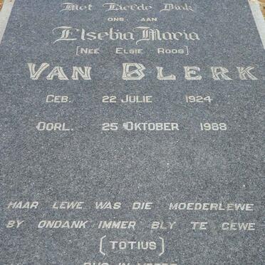 BLERK Elsebia Maria, van nee ROOS 1924-1988