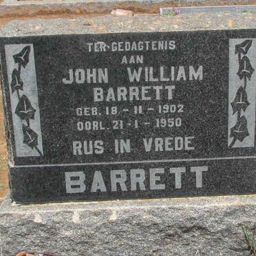BARRETT John William 1902-1950
