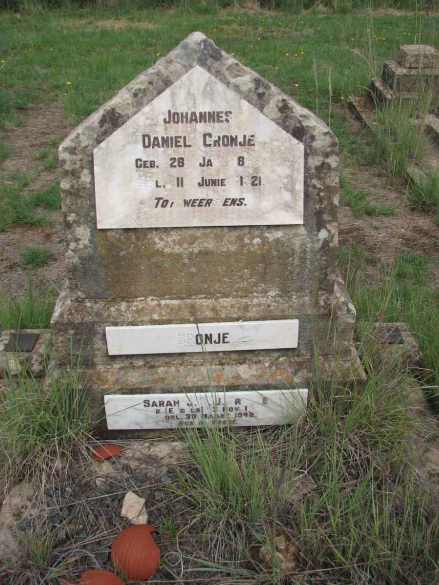 CRONJE Johannes Daniel 18??-1921