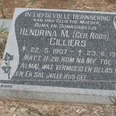 CILLIERS Hendrina M. nee ROOS 1907-1991