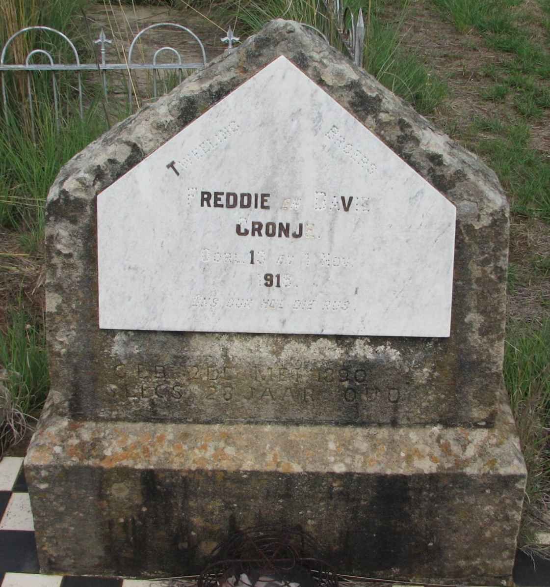 CRONJE Freddie -1913 :: CRONJE Gavin -1913