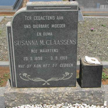 CLAASENS Susanna M. nee MAARTENS 1898-1969