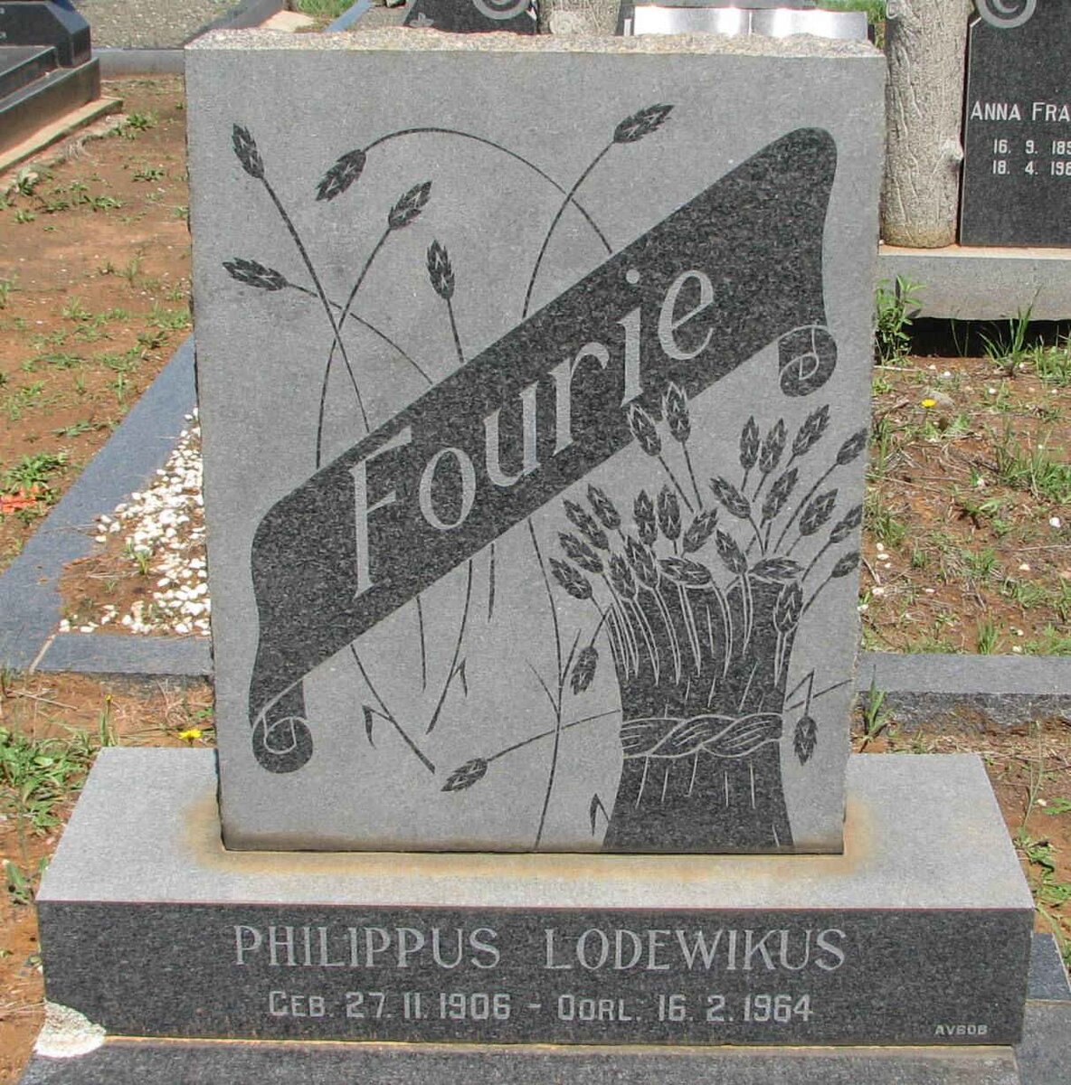 FOURIE Philippus Lodewikus 1906-1964