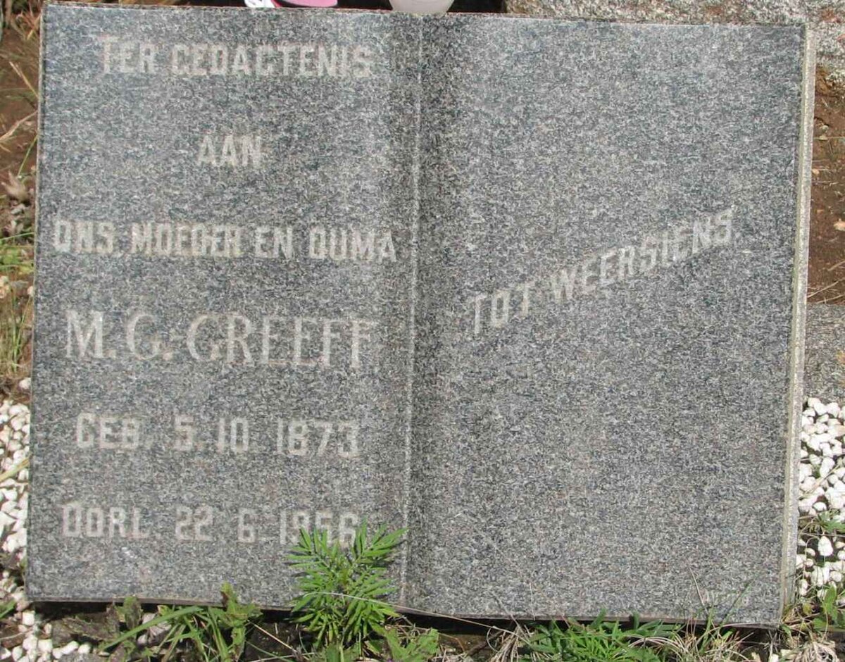 GREEFF M.G. 1873-1956