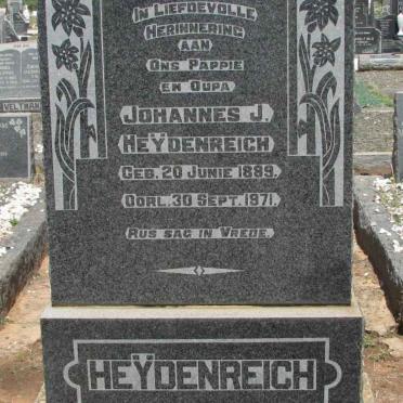 HEYDENREICH Johannes J. 1889-1971