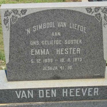 HEEVER Emma Hester, van den 1899-1973