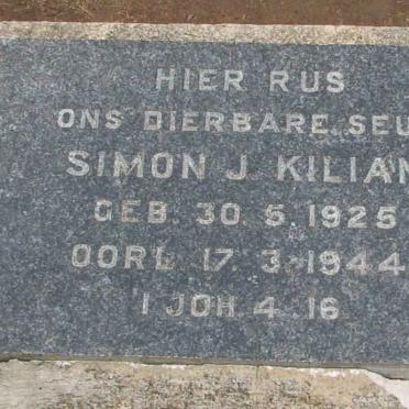 KILIAN Simon J. 1925-1944