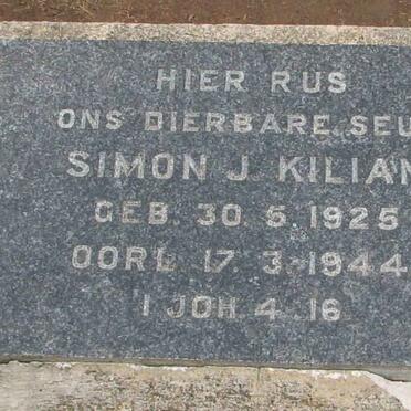 KILIAN Simon J. 1925-1944