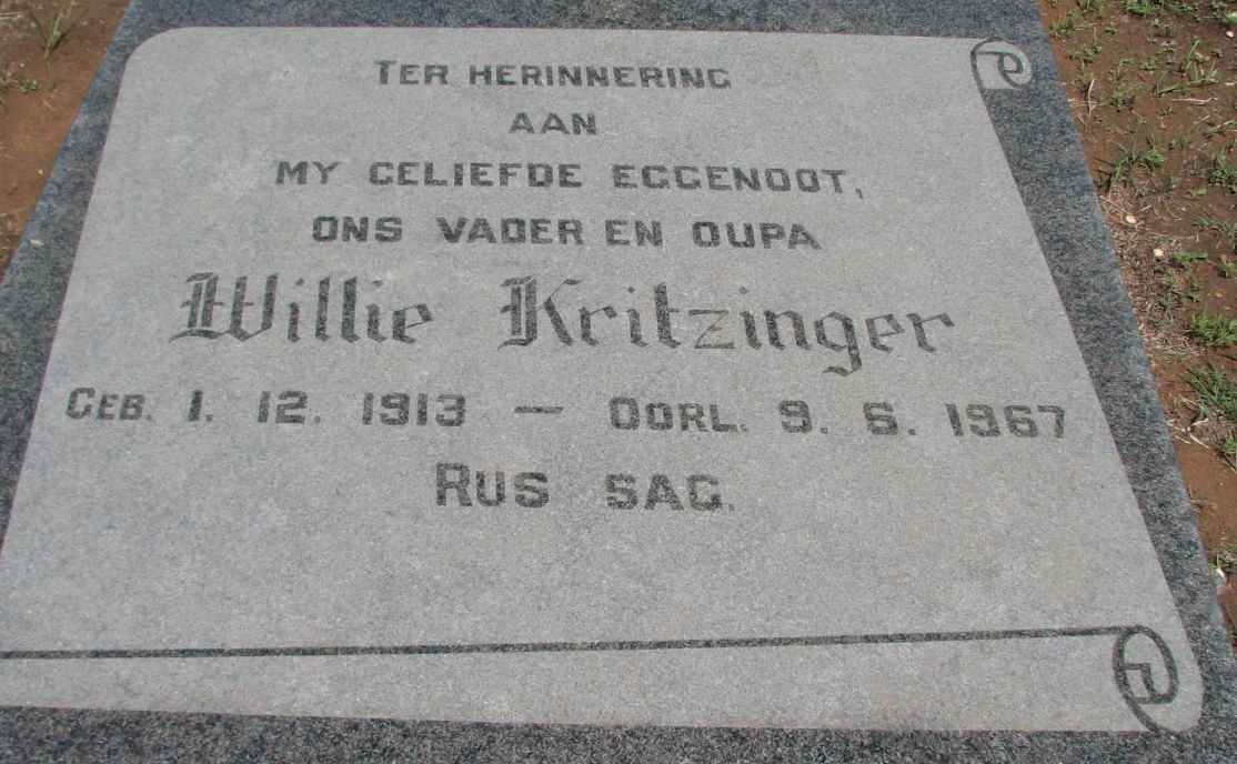 KRITZINGER Willie 1913-1967