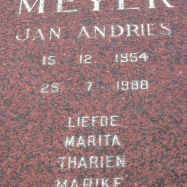 MEYER Jan Andries 1954-1988