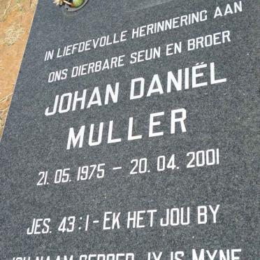 MULLER Johan Daniel 1975-2001