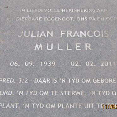 MULLER Julian Francois 1939-2011