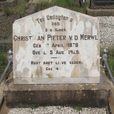 MERWE Christiaan Pieter, v.d. 1879-1925