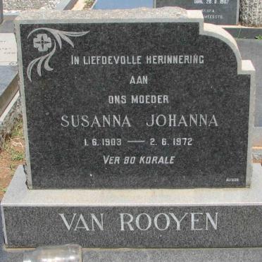 ROOYEN Susanna Johanna, van 1903-1972