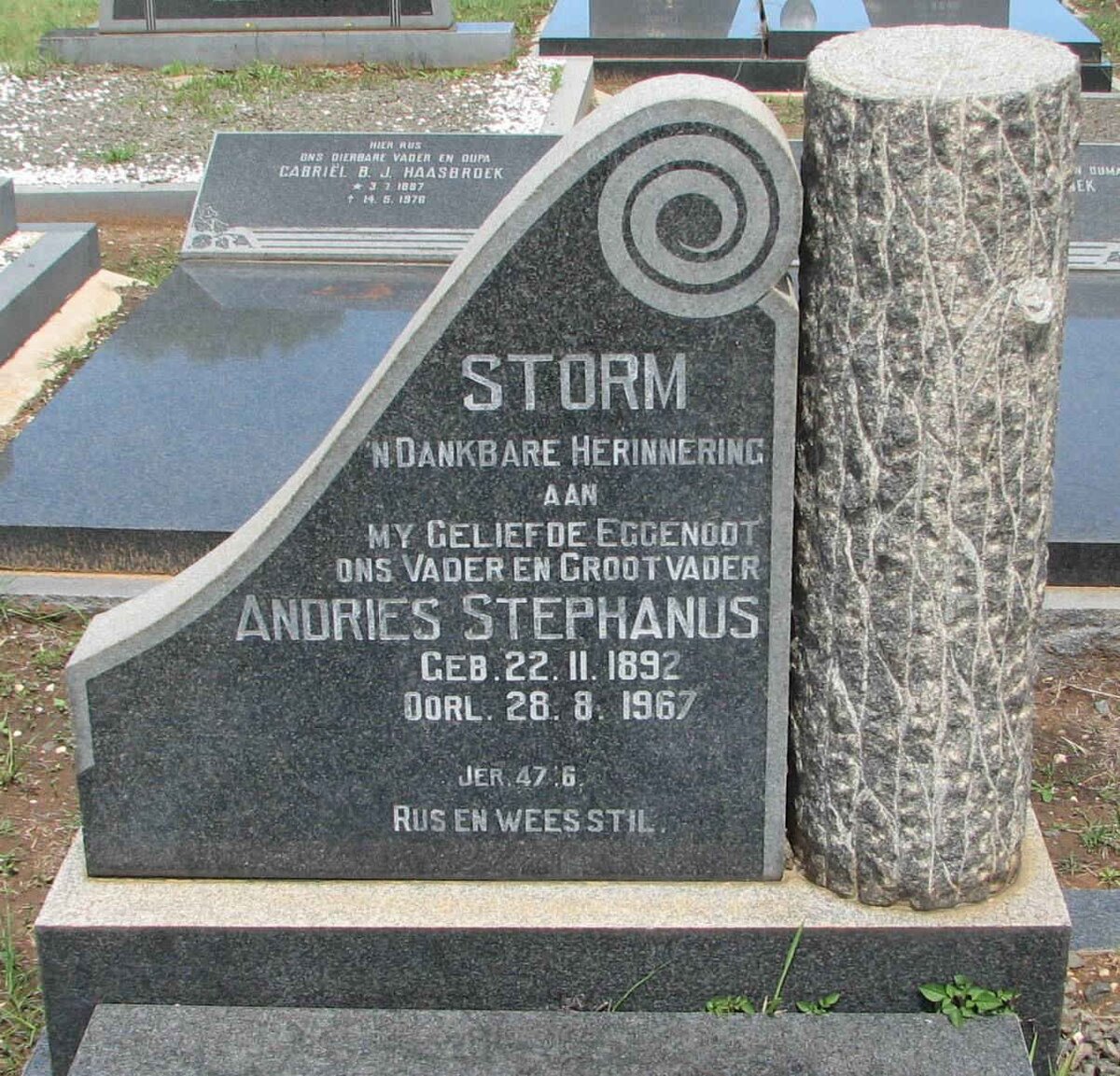 STORM Andries Stephanus 1892-1967