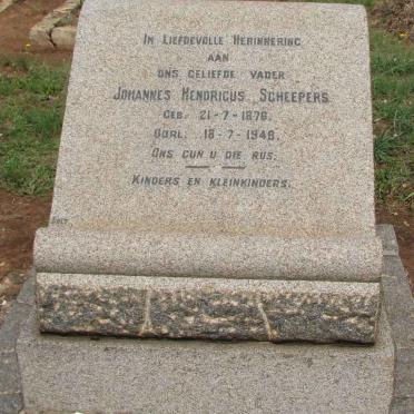 SCHEEPERS Johannes Hendricus 1876-1948