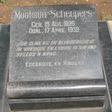 SCHEEPERS Moolman 1896-1959