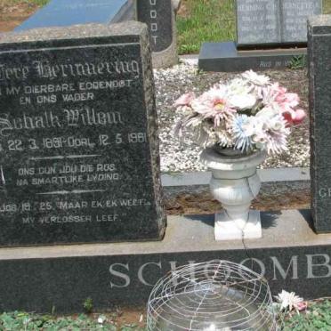 SCHOOMBIE Schalk Willem 1891-1989 &amp; Elsie Maria Susanna Petronella COETZER 1894-1980