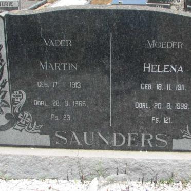 SAUNDERS Martin 1913-1966 &amp; Helena 1911-1999