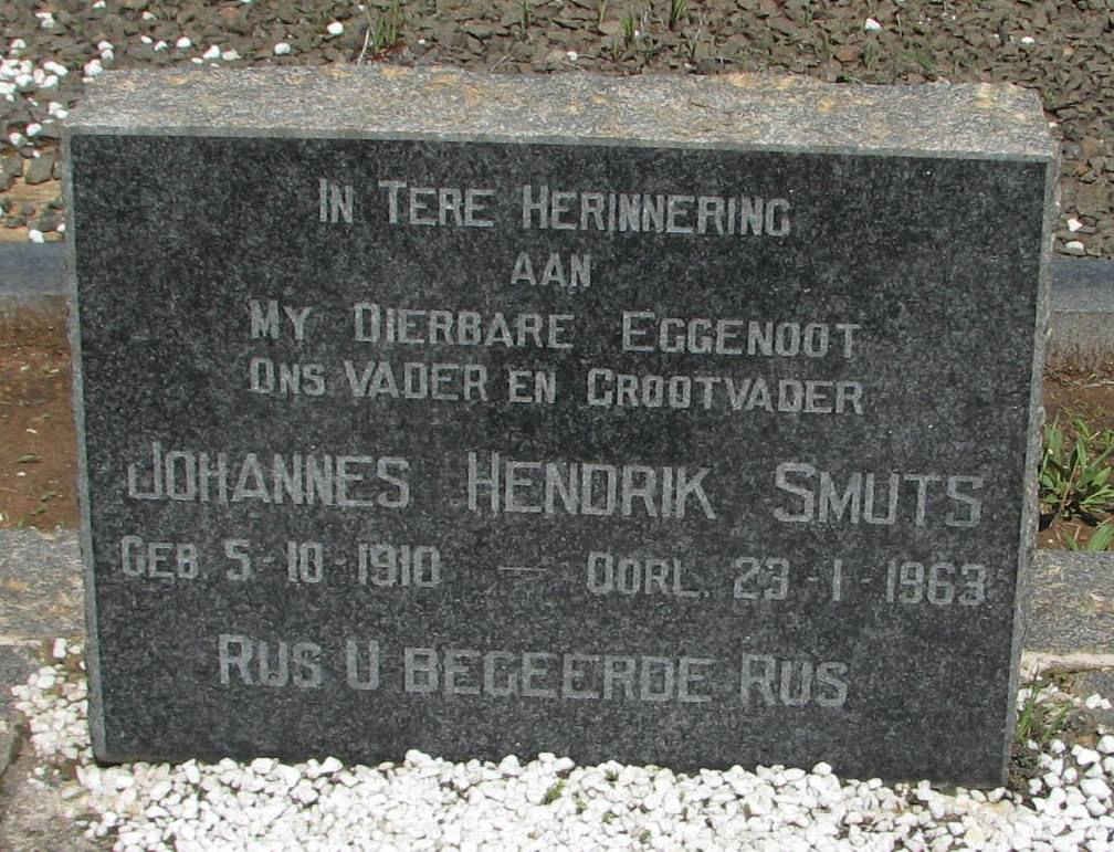 SMUTS Johannes Hendrik 1910-1963