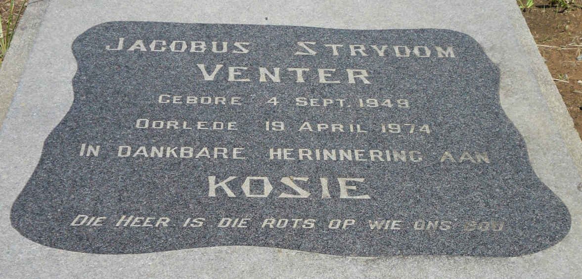 VENTER Jacobus Strydom 1949-1974