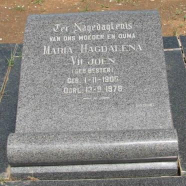VILJOEN Maria Magdalena nee BESTER 1905-1978