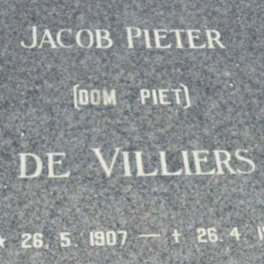VILLIERS Jacob Pieter, de 1907-1985