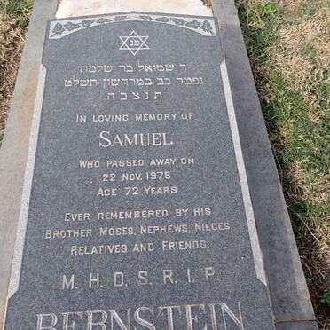 BERNSTEIN Samuel -1978