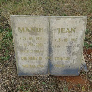 ? Manie 1933-2003 & Jean 19?7-2010