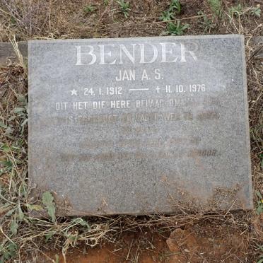 BENDER Jan A.S. 1912-1976