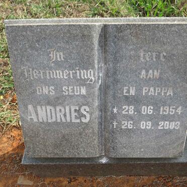 BURGERS Andries 1954-2003 