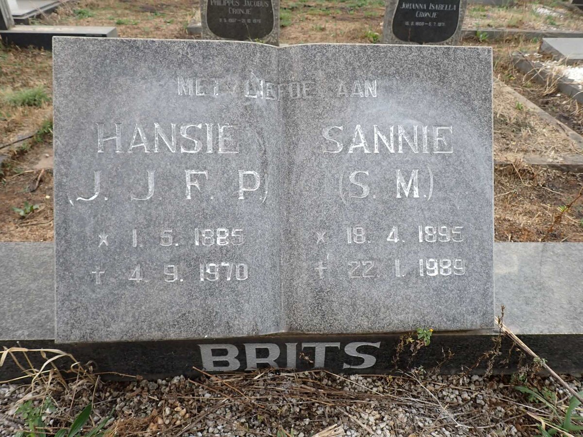 BRITS J.J.F.P. 1885-1970 & S.M. 1895-1989