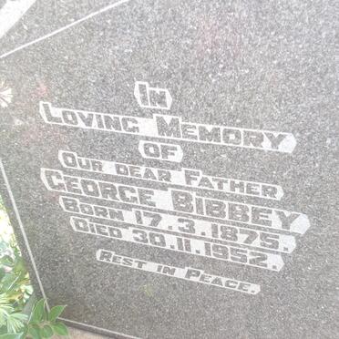 BIBBEY George 1875-1952