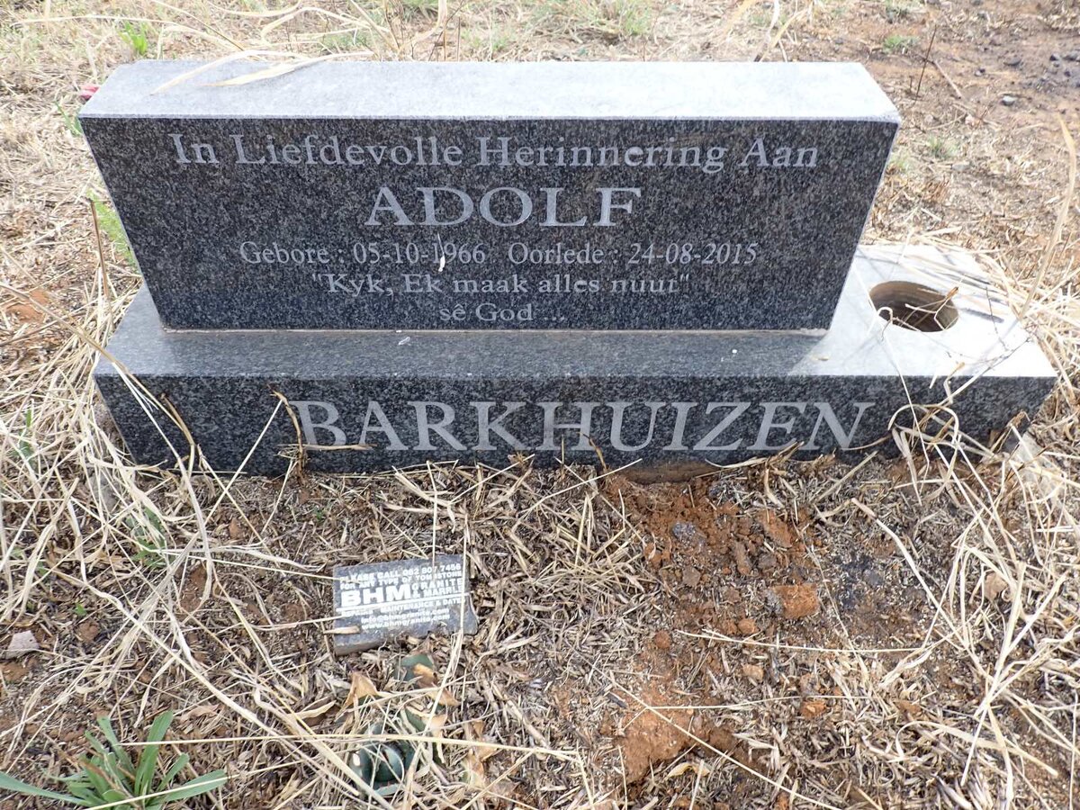 BARKHUIZEN Adolf 1966-2015