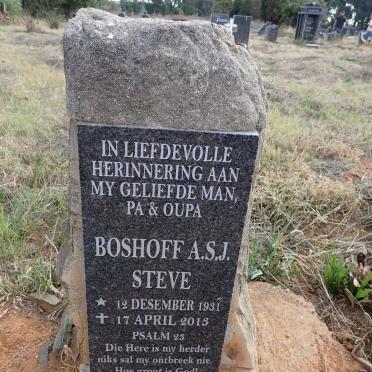 BOSHOFF A.S.J. 1931-2013