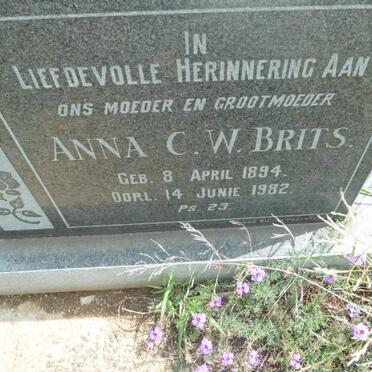 BRITS Anna C.W. 1894-1982