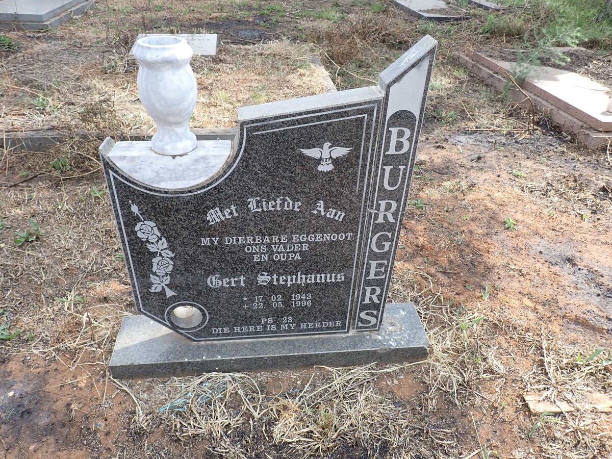 BURGERS Gert Stephanus 1943-1996
