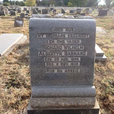 BARNARD Richard Wilhelm Albertyn 1889-1932