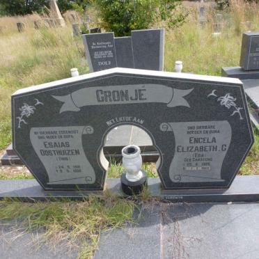 CRONJE Esaias Oosthuizen 1918-1992 &amp; Engela Elizabeth C. CARSTENS 1926-2002