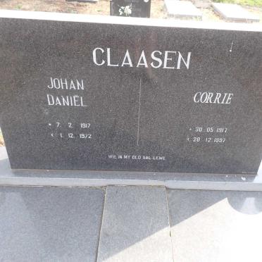 CLAASEN Johan Daniel 1917-1972 & Corrie 1917-1997