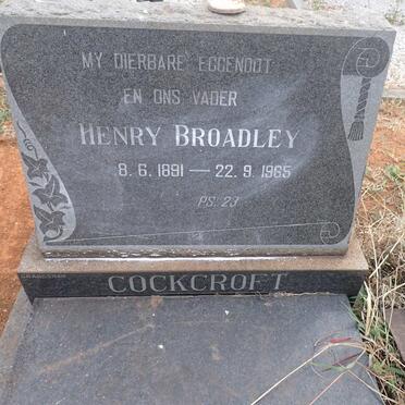 COCKCROFT Henry Broadley 1891-1965