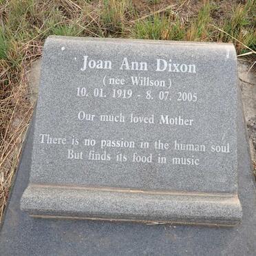 DIXON Joan Ann nee WILLSON 1919-2005