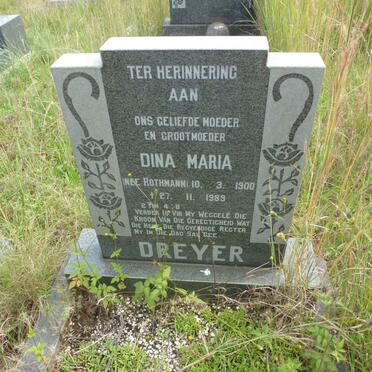 DREYER Dina Maria nee ROTHMANN 1900-1989