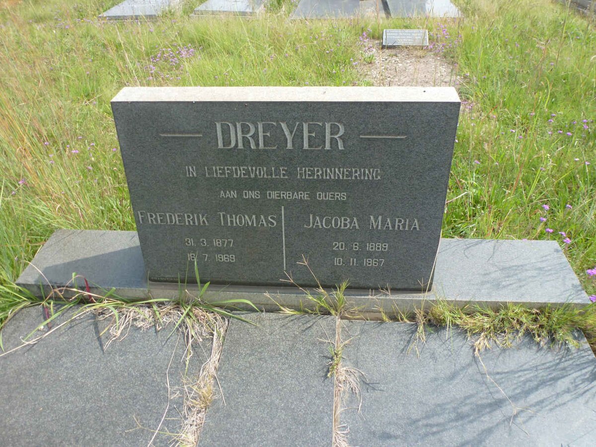 DREYER Frederik Thomas 1877-1969 &amp; Jacoba Maria 1889-1967