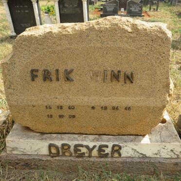 DREYER Frik 1940-1995 & Winnie 1946-