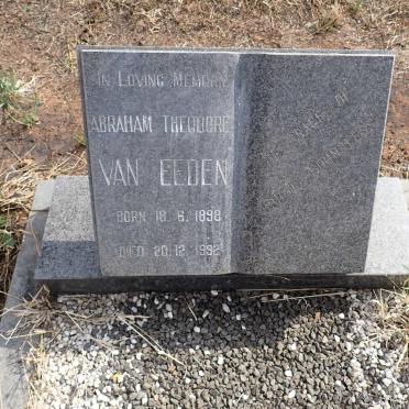 EEDEN Abraham Theodore, van 1898-1992