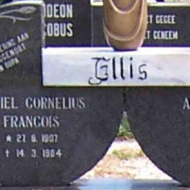 ELLIS Daniel Cornelius Francois 1907-1984 &amp; Anna Sophia Elizabeth 1913-1987